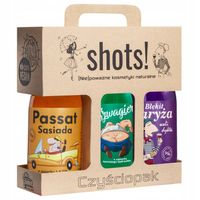 Zestaw 3 x żel pod prysznic SHOTS! Passat Szwagier Błękit Paryża Czyściopak