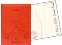 grawerowany Kalendarz A6 2026 TYGODNIOWY twój napis z imieniem terminarz