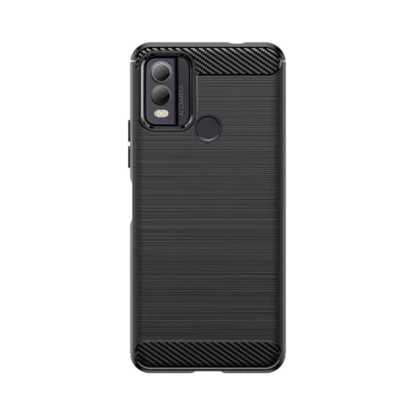 Etui silikonowe Carbon Case do Nokia C22 - czarne zdjęcie 1