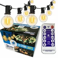 GIRLANDA SOLARNA OGRODOWA XXL 25x ŻARÓWEK LED PILOT PANEL SOLARNY KULE LED