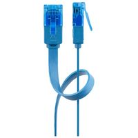 Goobay kabel sieciowy LAN CAT 6A płaski 0.5m U/UTP niebieski RJ45 patchcord