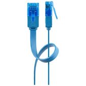 Goobay kabel sieciowy LAN CAT 6A płaski 0.5m U/UTP niebieski RJ45 patchcord