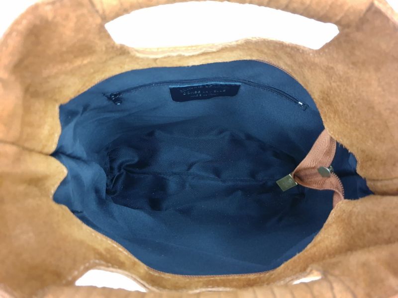 VERA PELLE torebka zamszowa listonoszka boho z frędzlami V406 brązowa zdjęcie 9