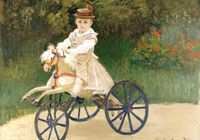 Plakat 100x70cm Jean Monet on His Hobby Horse, Monet Vintage