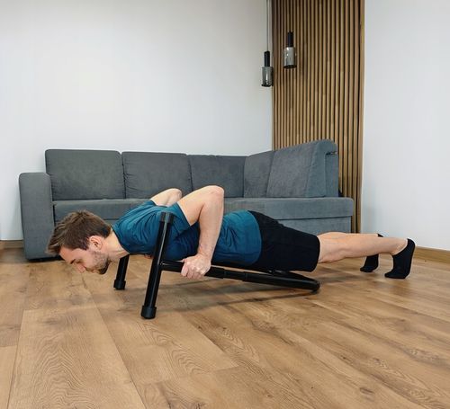 STABILNE STALOWE PORĘCZE DO DIPÓW ćwiczeń pompek, dipy WYSOKIE 90cm KUDDA na Arena.pl