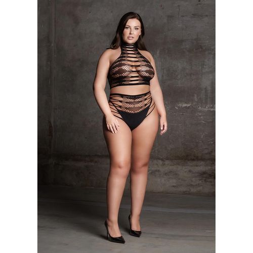 carpo xlvi - two piece with turtleneck, crop top and pantie - plus size na Arena.pl