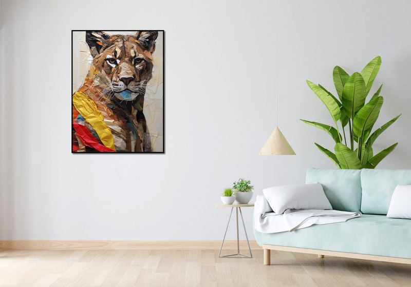 Plakat 75x100cm Papierowy Tygrys zdjęcie 4