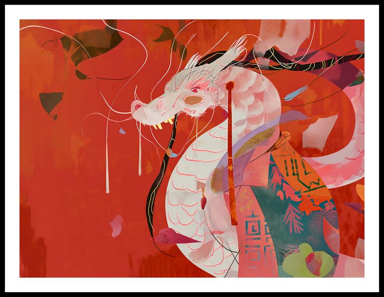 Plakat 80x60cm Orientacyjny Smok zdjęcie 3