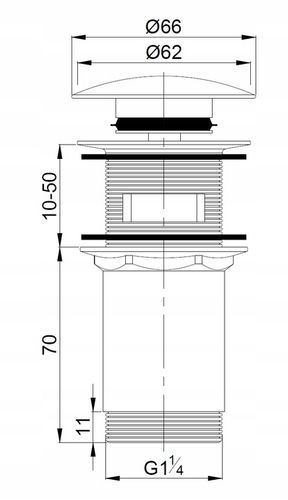 KOREK KLIK-KLAK UMYWALKOWY DO SYFONU Z PRZELEWEM CHROM OMNIRES A706CR na Arena.pl