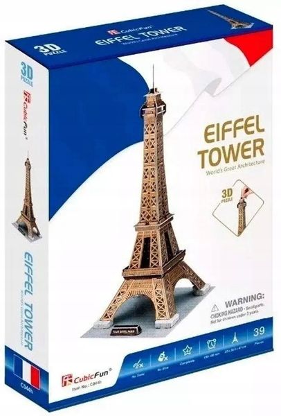 PUZZLE 3D WIEŻA EIFFEL"A 39EL.0442 zdjęcie 1