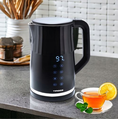 Czajnik elektryczny Tiross wewnętrzne ze stali nierdzewnej 2200 W czarny na Arena.pl