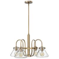 Żyrandol LAMPA wisząca HK-CONGRESS4-A-BC Elstead HINKLEY industrialna OPRAWA szklany ZWIS loftowy patyna przezroczysta