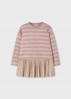 Mayoral Komplet 2w1 Sukienka Sweter 4932 Różowy Złoty 128