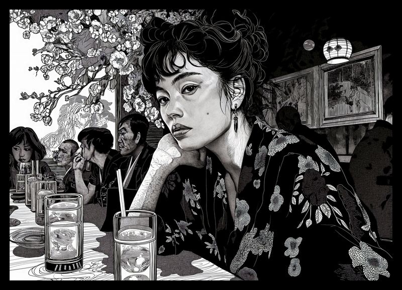 Plakat 42x29,7cm Czarne Kimono zdjęcie 2