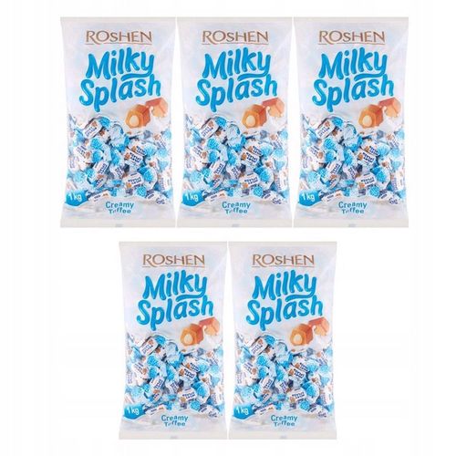 Roshen Milky Splash Toffi z nadzieniem mlecznym 1 kg x 5 sztuk na Arena.pl