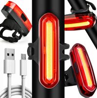 LAMPKA ROWEROWA TYLNA LED COB USB MOCNA 15H 120LM LAMPA TYŁ TRYBY