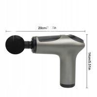 PISTOLET DO MASAŻU MIĘŚNI 7.4V DLA SPORTOWCÓW Z USB ŁADOWANIEM SZARY