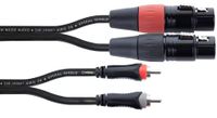 Kabel przewód audio sygnałowy 2x RCA Cinch XLR 3 m Cordial EU 3 FC