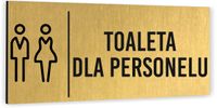 Tabliczka na drzwi napis WC DLA PERSONELU Piktogram informacyjna Aluminium