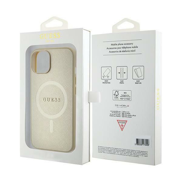 Etui Guess do iPhone 15 Plus, iPhone 14 Plus, Złoty, MagSafe zdjęcie 8