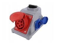 zestaw instalacyjny z gniaz.16a 5p+2p+z rs-z(0-1)cze. - e145aa-pd025