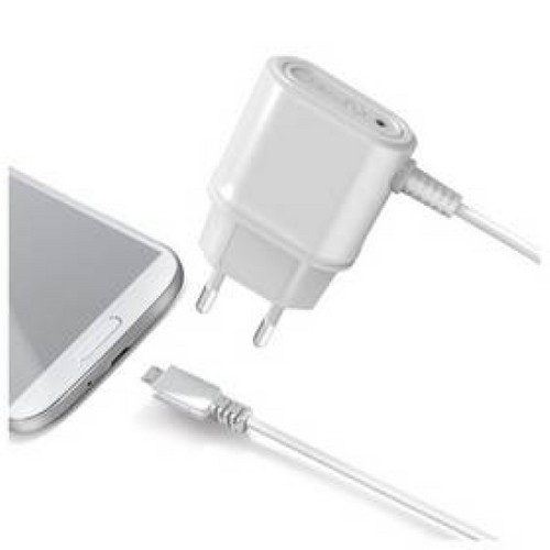 Ładowarka do sieci Celly microUSB, 1A (TCMICROW) Biała na Arena.pl