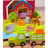 ZESTAW DREWNIANYCH FIGUR I POJAZDÓW