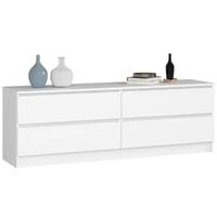 Komoda do domu, STILO, 160x40x55 cm, biel, mat | TYLETEGOTU