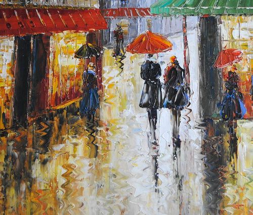 Uliczka, impresja (60x90cm) na Arena.pl