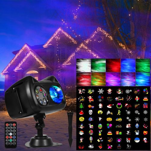 PROJEKTOR LASEROWY ŚWIĄTECZNY ZEWNĘTRZNY GWIAZD RGB PILOT 72 WZORÓW RZUTNIK na Arena.pl