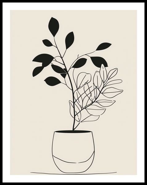 Plakat 50x65cm Prostota Doniczki zdjęcie 3