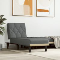 Szezlong, ciemnoszary, obity tkaniną