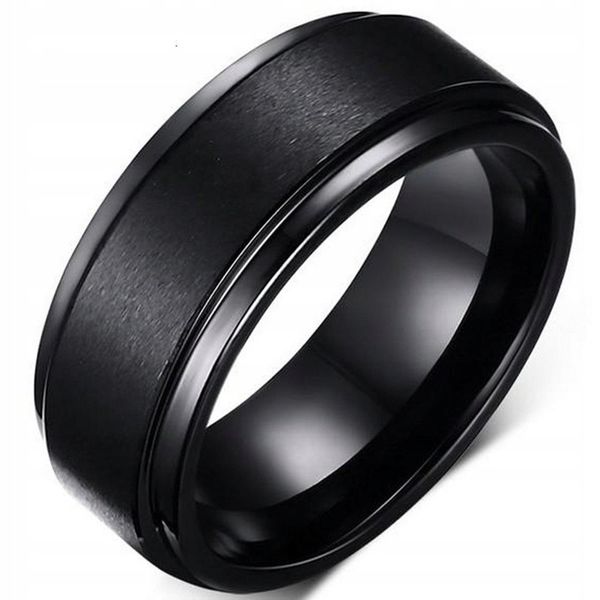 Czarna Obrączka z Wolframu Damsko Męska zdjęcie 2