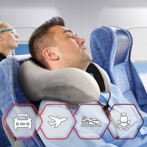 PODUSZKA PODRÓŻNA TURYSTYCZNA ROGAL NA SZYJĘ ZAGŁÓWEK DO SAMOCHODU + OPASKA na Arena.pl