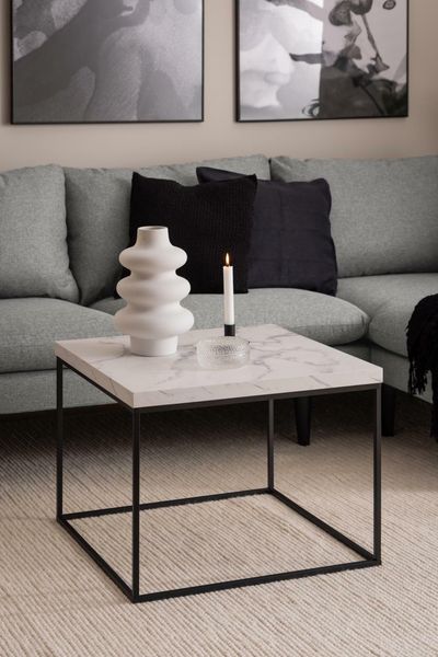 Stolik Barossa 60x60cm biały marmur zdjęcie 2