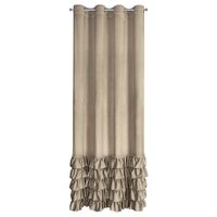 Luksusowa zasłona na przelotkach CARLI z falbanami 140X250 c. beżowa