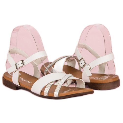 Białe płaskie sandały r.40 na Arena.pl