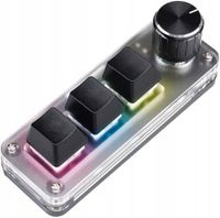 KLAWIATURA MECHANICZNA CZARNA 3 KLAWISZOWA PROGRAMOWALNA KEYPAD RGB USB C