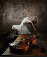 60CM 50CM OBRAZ ŚCIENNY BALERINA TAŃCU DRUK PŁÓTNO