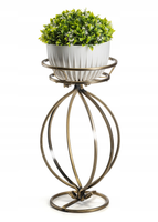 Metalowy złoty kwietnik Virella 30x54 cm wolnostojący stojak na kwiaty loft