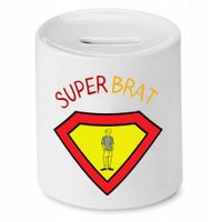 Skarbonka Dla Brata Super Brat Prezent Z Nadrukiem Ze Zdjęciem