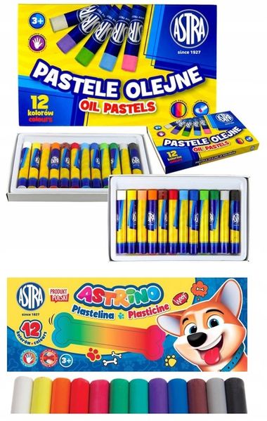 Wyprawka Szkolna Astra XXL 20 elementów Duży zestaw do szkoły Farby 12 kol. zdjęcie 6