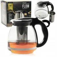 DZBANEK SZKLANY Z STALOWYM ZAPARZACZEM ZAPARZACZ DO HERBATY ZIÓŁ 1500 ML