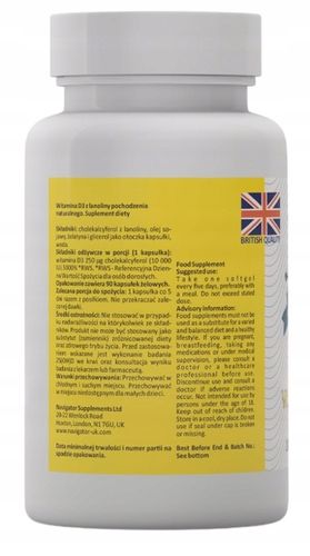 WITAMINA D3 Z LANOLINY 10000IU DUŻA DAWKA 90 kaps Odporność Witamina słońca na Arena.pl