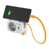Gniazdko Ścienne Tessan TS-332-DE USB-C AC 3 Urządzenia