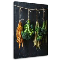 Obraz do kuchni restauracji baru jadalni, Brokuły Fasola 20x30