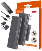 Obudowa Adapter Dysk SSD M2 NVMe PCIe 2W1 USB 3.2 Gen 2 USB-C Kieszeń m.2