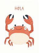 Plakat 60x80cm Wzory dla Dzieci, Dziewczynki i Chłopca - Krab
