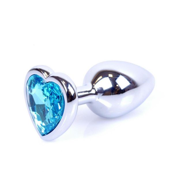 Plug-Jewellery Silver  Heart Plug- Light Blue zdjęcie 8