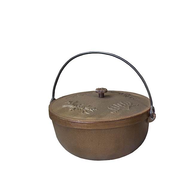 Kociołek żeliwny garnek cygański 12L wypalony zdjęcie 1